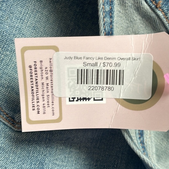 Judy Blue denim overall skirt NWT small - Picture 6 of 15